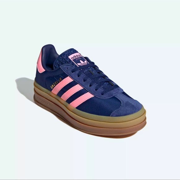 💙💗 Adidas Gazelle Bold Blue Pink Spark 💗💙 - Picture 2 of 5